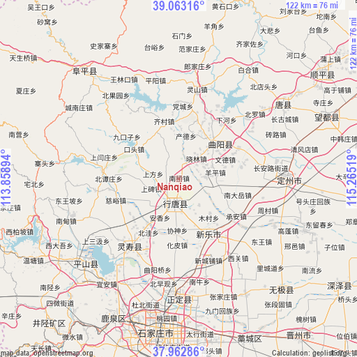 Nanqiao on map