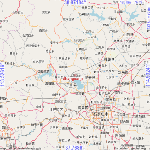 Shangsanji on map