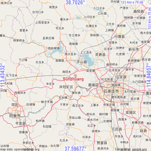 Sunzhuang on map