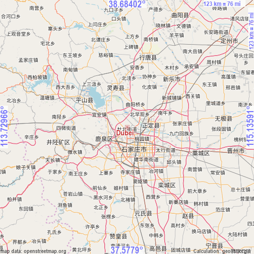 Dubei on map