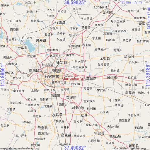 Gangshang on map