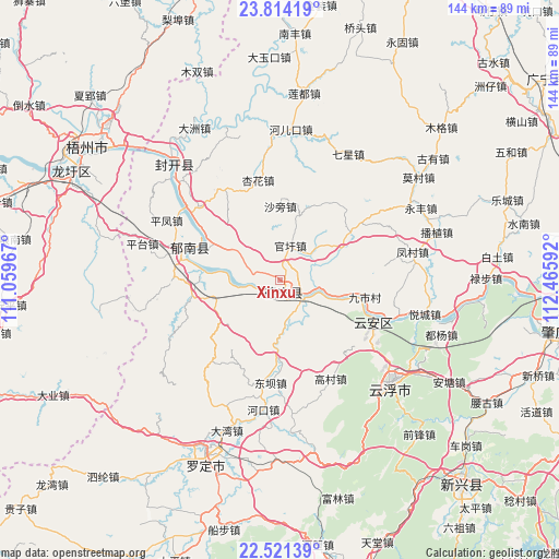 Xinxu on map