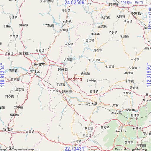 Luodong on map