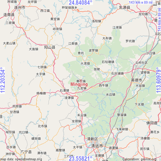 Mingjing on map