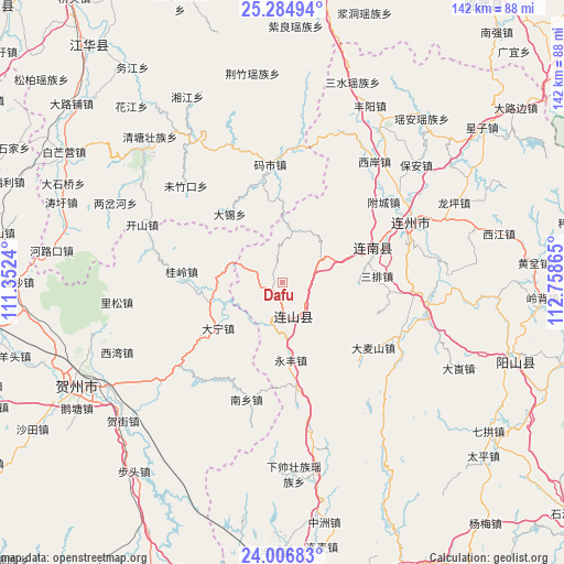 Dafu on map