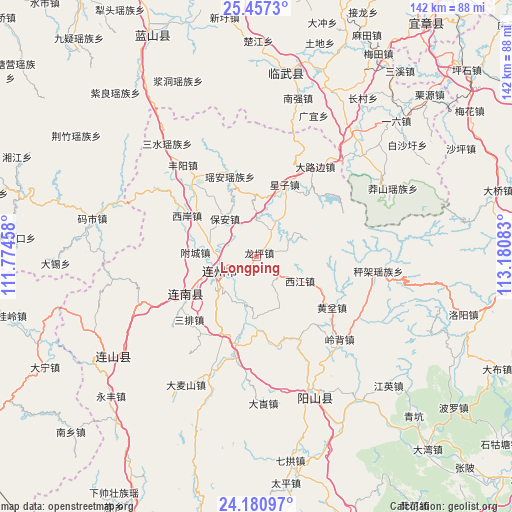 Longping on map