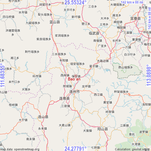 Bao’an on map