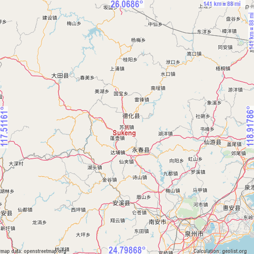 Sukeng on map