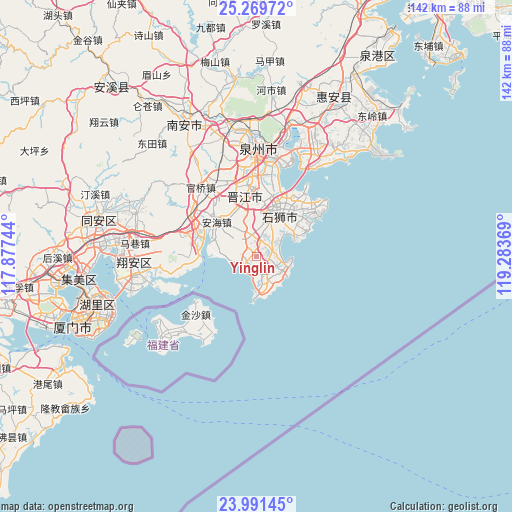 Yinglin on map