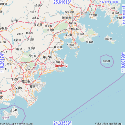 Jingfeng on map