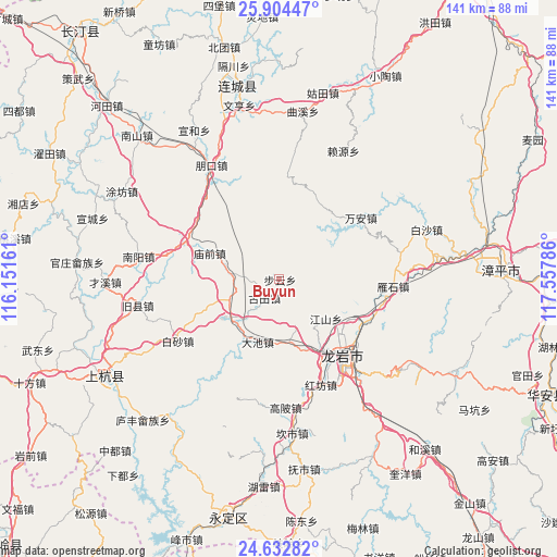 Buyun on map