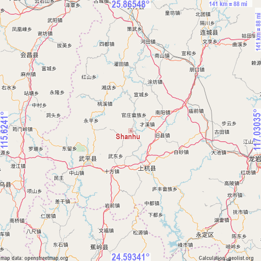 Shanhu on map