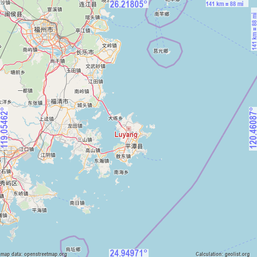 Luyang on map