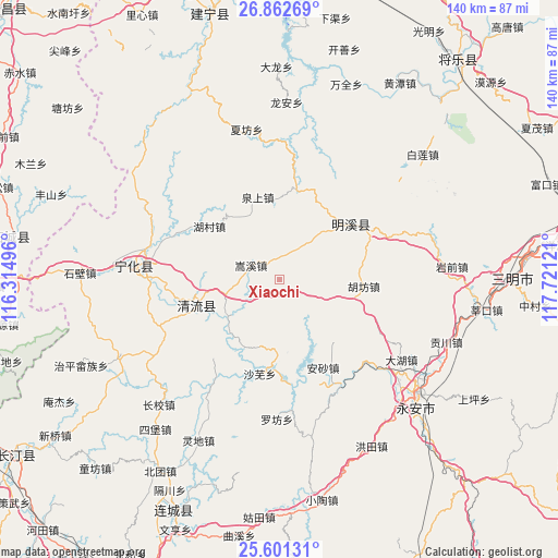 Xiaochi on map