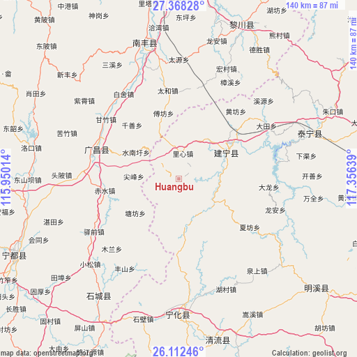 Huangbu on map