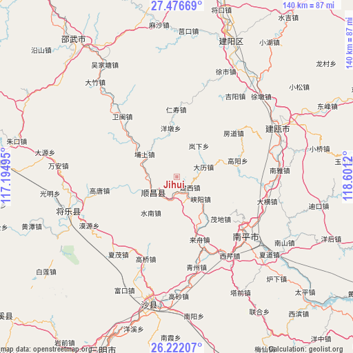 Jihui on map