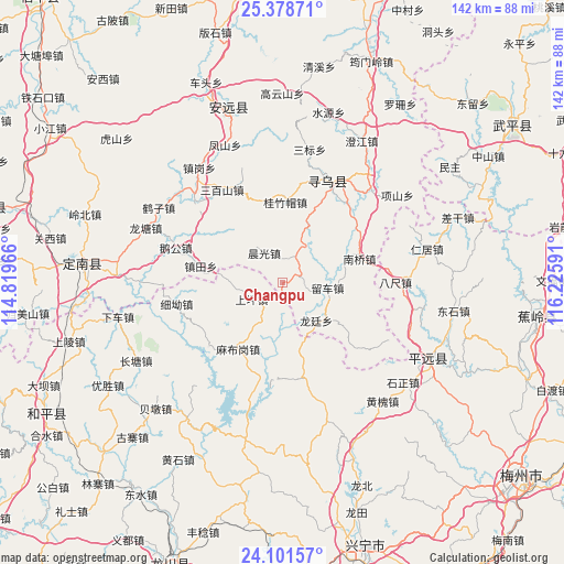 Changpu on map