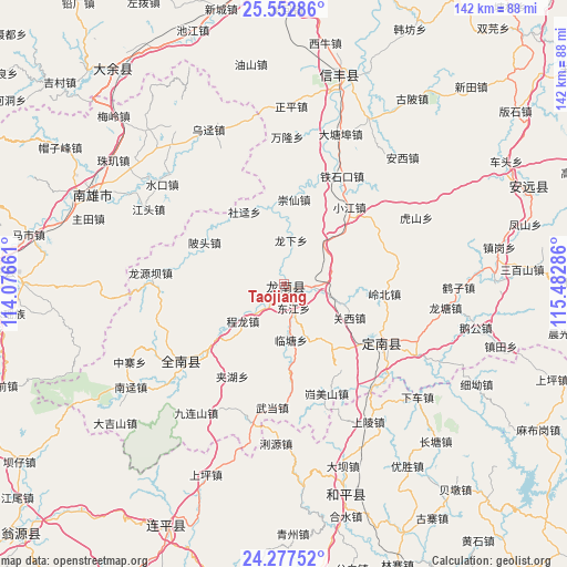 Taojiang on map