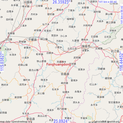 Fenghuangdong on map