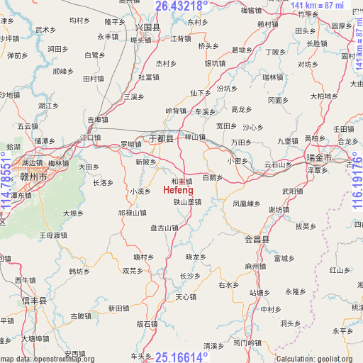 Hefeng on map