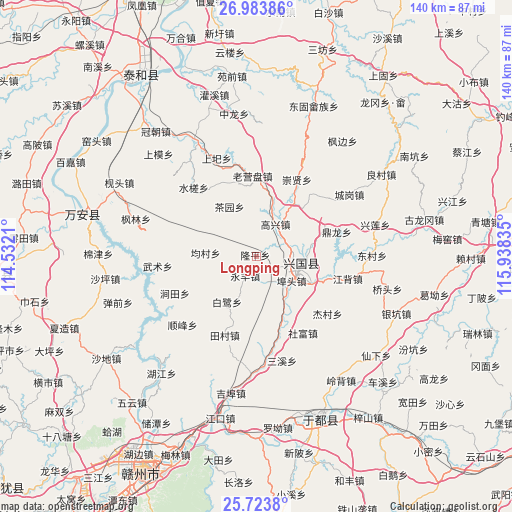 Longping on map