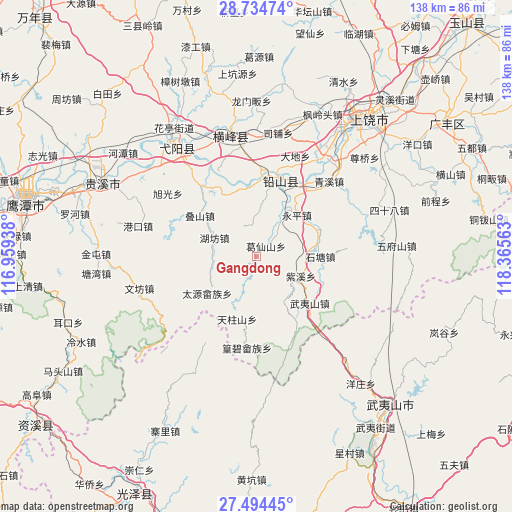 Gangdong on map