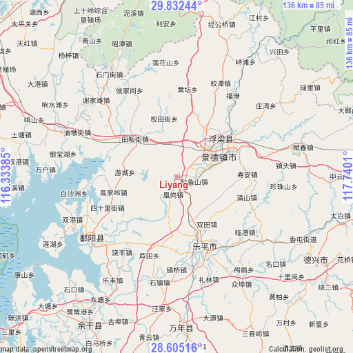 Liyang on map