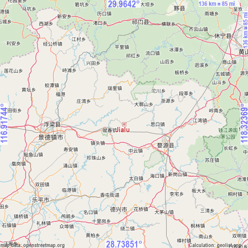 Jialu on map