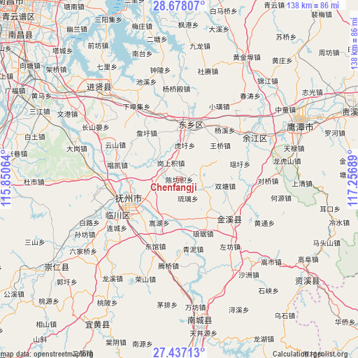 Chenfangji on map