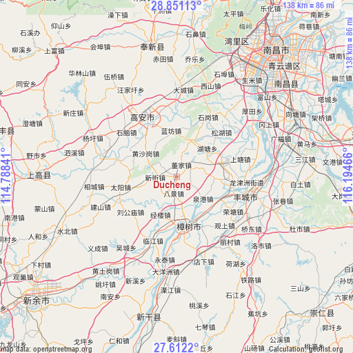 Ducheng on map