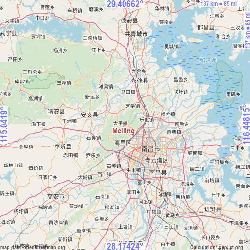 Meiling on map