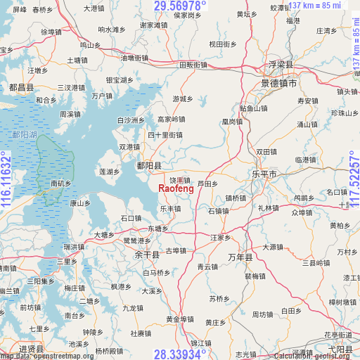 Raofeng on map