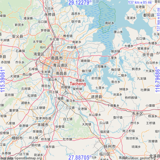 Tacheng on map