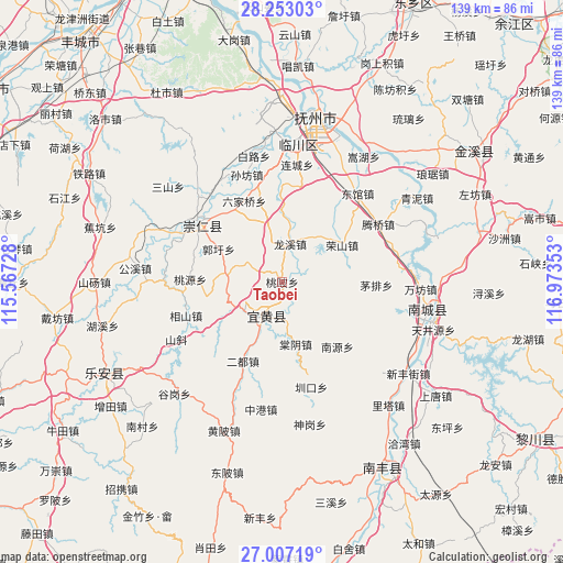 Taobei on map