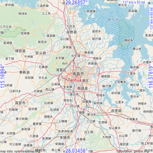 Taohua on map