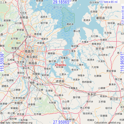 Zhaobu on map