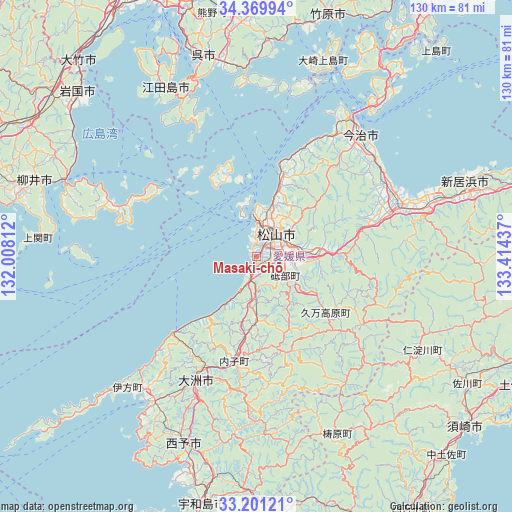 Masaki-chō on map