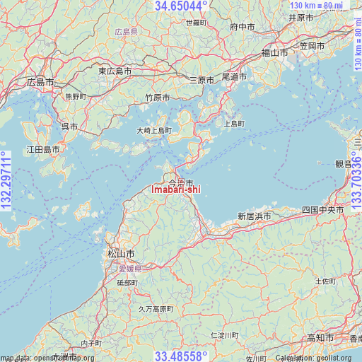 Imabari-shi on map