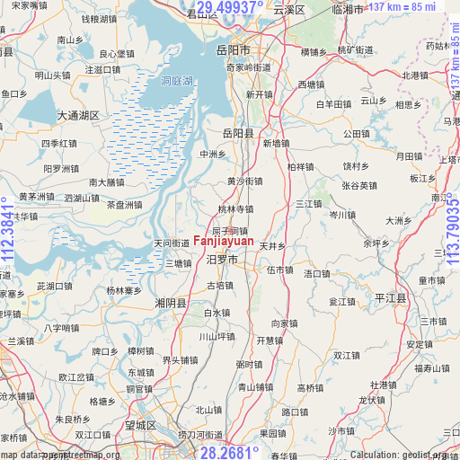 Fanjiayuan on map