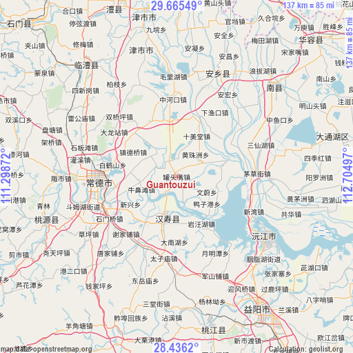 Guantouzui on map