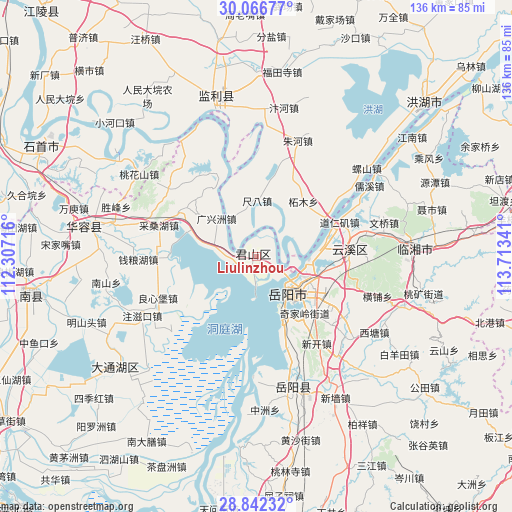 Liulinzhou on map