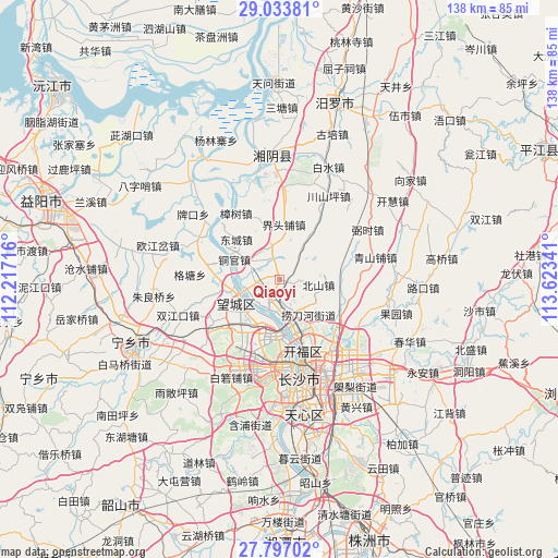 Qiaoyi on map