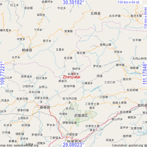 Zhenjiatai on map