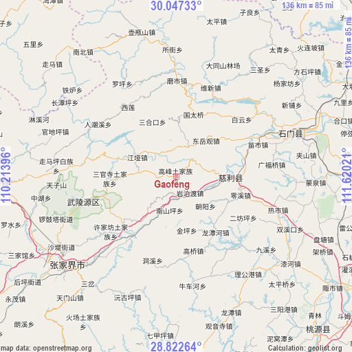 Gaofeng on map