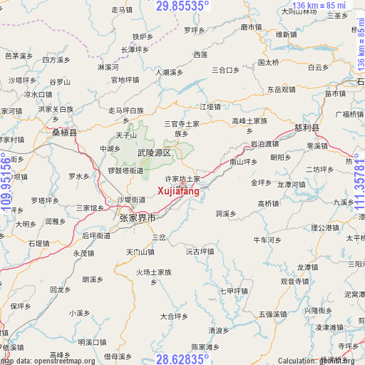 Xujiafang on map