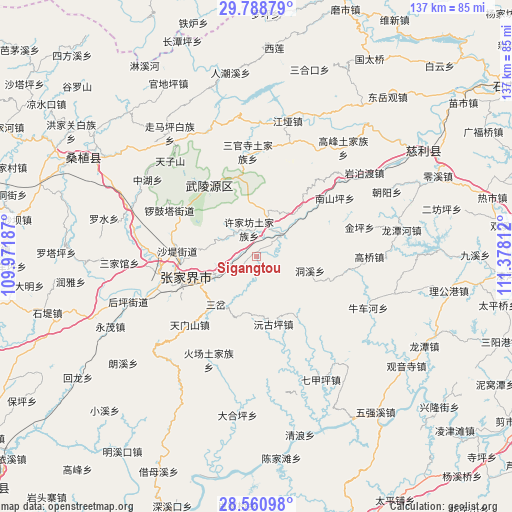 Sigangtou on map