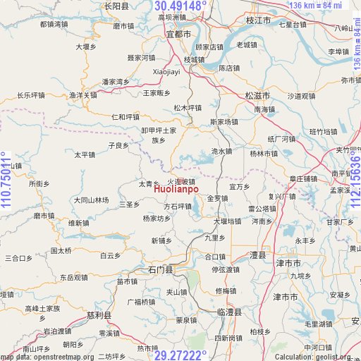 Huolianpo on map