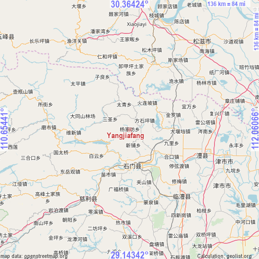 Yangjiafang on map