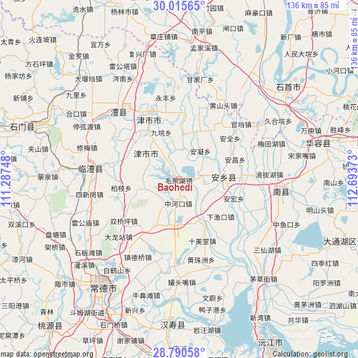 Baohedi on map