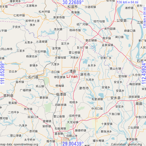 Li’nan on map